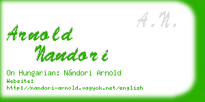 arnold nandori business card